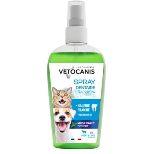 Spray POur Chien Et Chat Hygiène Bucco-Dentaire VETOCANIS