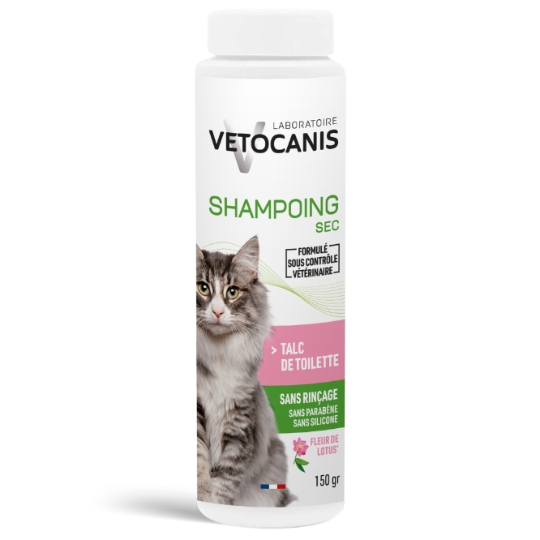 Shampoing Pour Chat Sec Sans Rinçage VETOCANIS