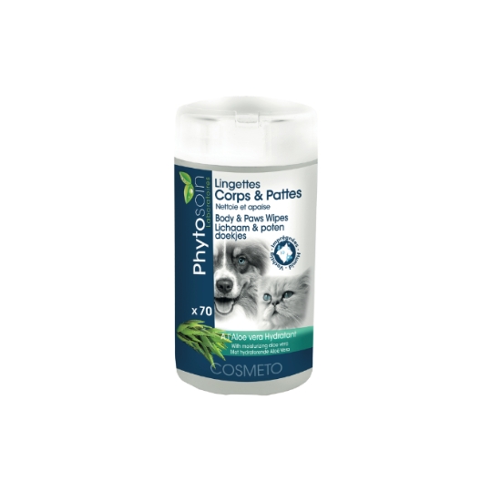 Lingettes Corps & Pattes à l'Aloe Vera Hydratant PHYTOSOIN