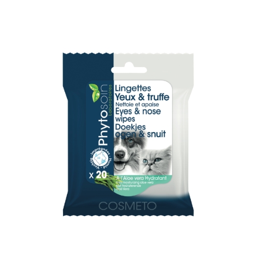 Toilettage pour animal Lingettes Hygiene yeux truffe PHYTOSOIN