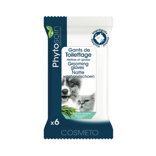 Gants de Toilettage à l'Aloe Vera Hydratant Imprégnés PHYTOSOIN