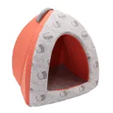 Jouet Pour Chat Tipi Mousse Doux Confortable Imprimé Chat Fun Corail AIME