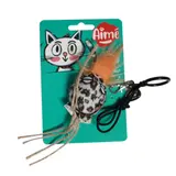 Jouet pour Chat Balle Léopard avec Plumes et Cordes AIME