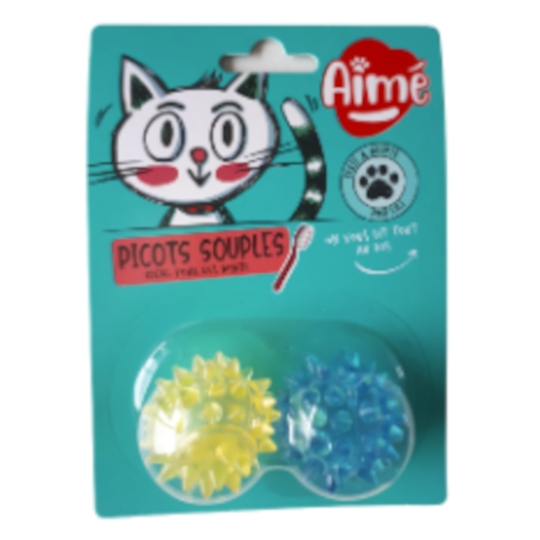 Jouet pour Chat Balles à Picots Souples AIME
