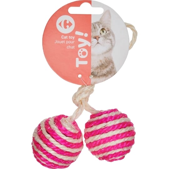 Jouet Pour Chat Balle En Toile De Jute CARREFOUR CDM