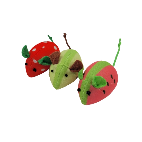 Jouet pour Chat Souris Fruits en Tissu ZOLUX