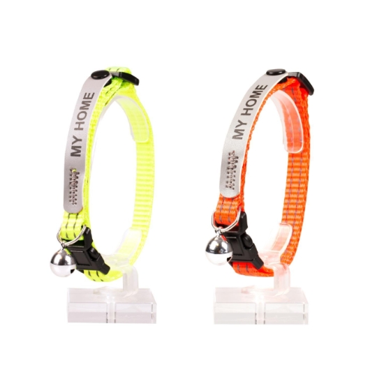 Collier pour Chats Réfléchissant Uni Adresse 20-30cm / 10mm DUVOPLUS