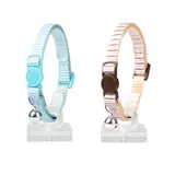 Collier pour Chats Beach en Nylon 20-30cm / 10mm Bleu/Beige DUVOPLUS
