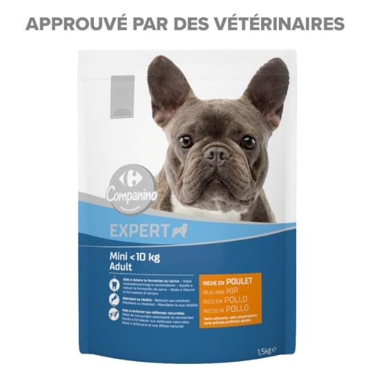 Croquettes Pour Chien Adulte Petit <10kg Digestion Facile Poulet CARREFOUR COMPANINO