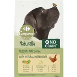 Croquettes Pour Chien Adulte Medium +10kg Sans Céréales Poulet Légumes Naturally CARREFOUR COMPANINO