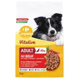 Croquettes pour Chien Adulte Médium Maxi +10kg Bœuf Carottes Vitalive CARREFOUR COMPANINO
