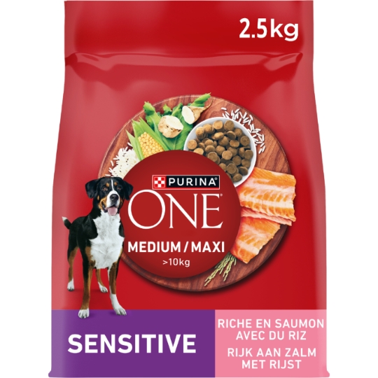 Croquettes Pour Chien Adulte Medium Maxi +10kg Sensible Saumon PURINA ONE