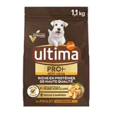 Croquettes Pour Chien Adulte Petit <10kg Digestion Facile Poulet Pro+ ULTIMA
