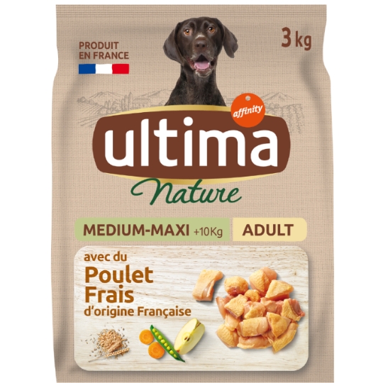 Croquettes Pour Chien Adulte Medium Maxi +10kg Poulet ULTIMA