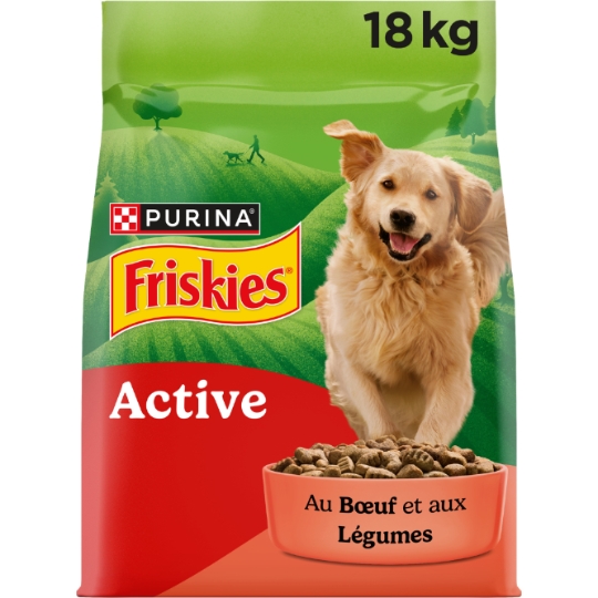 Aliment pour chien Friskies Active au Bœuf et aux Légumes PURINA
