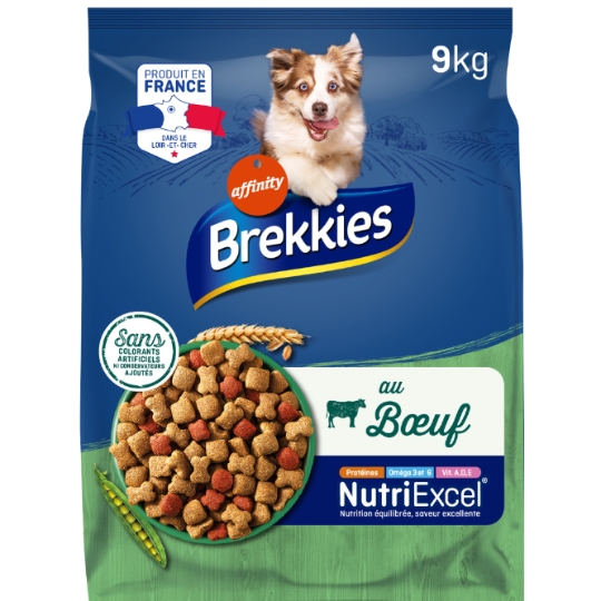 Croquettes Pour Chien Adulte Boeuf Légumes BREKKIES