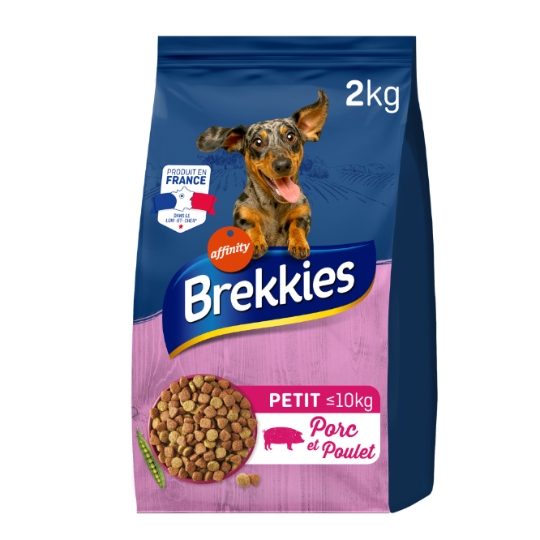 Croquettes pour Chien Petit <10Kg Porc et Poulet Affinity BREKKIES