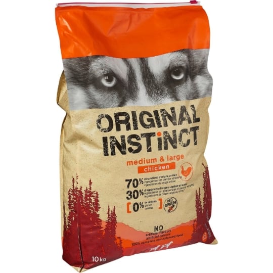 Croquettes Pour Chien Adulte Medium Maxi +10kg Poulet ORIGINAL INSTINCT