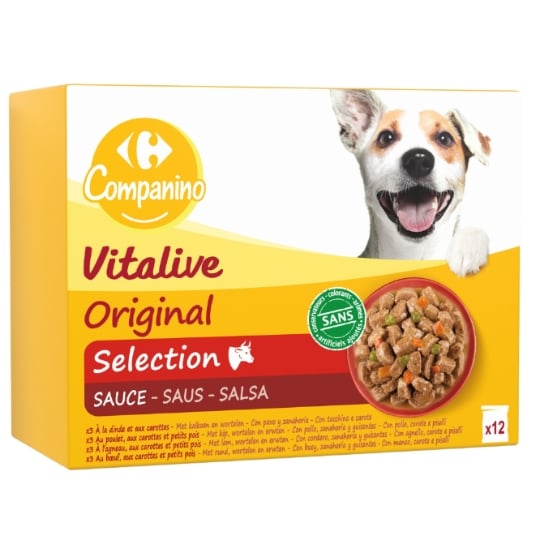 Pâtée Pour Chien Agneau Boeuf Dinde Poulet Sauce CARREFOUR COMPANINO