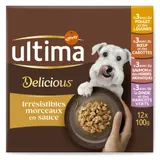 Pâtée pour Chien Adulte Petit <10kg Viandes et Poissons Fit & Delicious ULTIMA