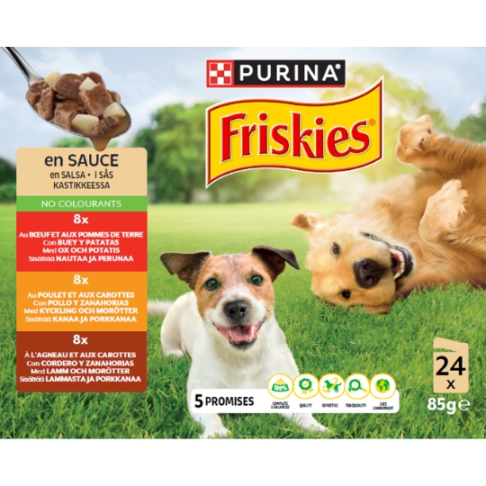 Pâtée Pour Chien Adulte En Sauce Poulet Boeuf Agneau FRISKIES