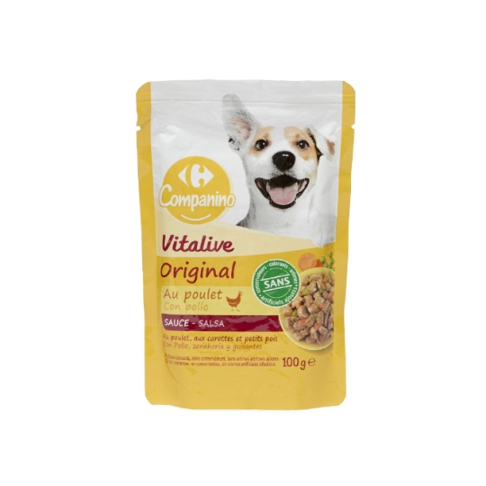 Aliment complet pour chiens adultes sans colorants, sans conservateurs et sans arômes artificiels ajoutés COMPANINO