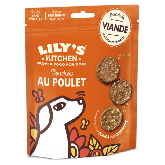 Friandises pour Chien Bouchées au poulet Sans céréales LILY'S KITCHEN