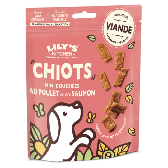 Friandises pour Chiot Mini bouchées Poulet Saumon Sans céréales LILY'S KITCHEN