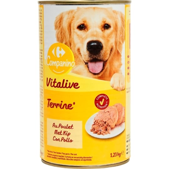 Pâtée Pour Chien Adulte Poulet CARREFOUR COMPANINO