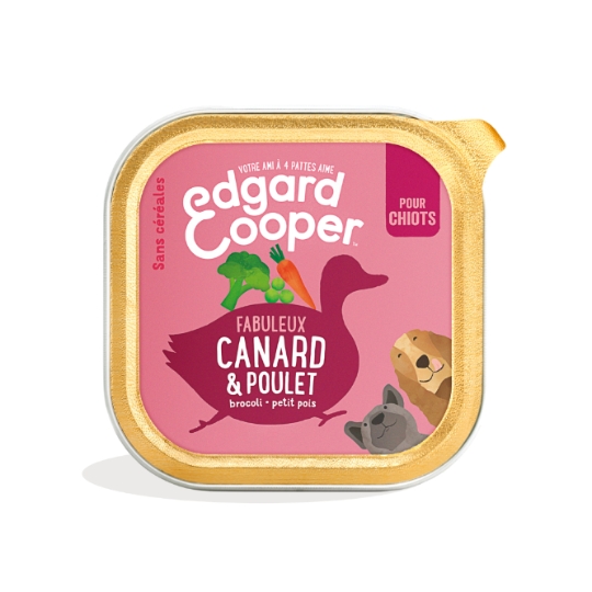 Pâtée Pour Chien Junior Sans Céréales Canard Poulet EDGAR & COOPER