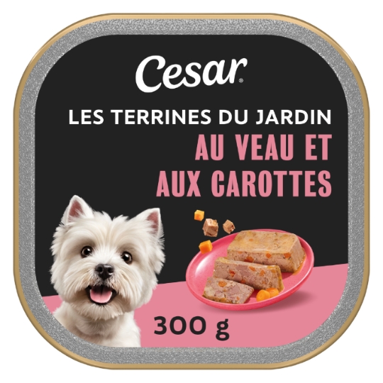 Pâtée Pour Chien Adulte Terrine Veau Carottes CESAR