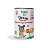 Pâtée Pour Chien Sans céréales En terrine Boeuf Volaile NESTOR BIO