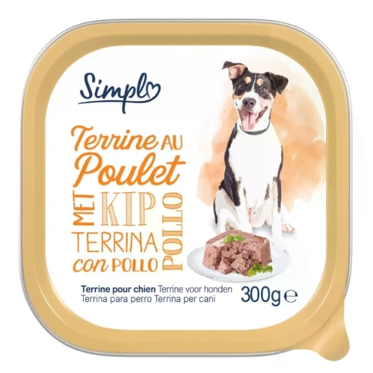 Pâtée Pour Chien Adulte en Terrine au Poulet  SIMPL