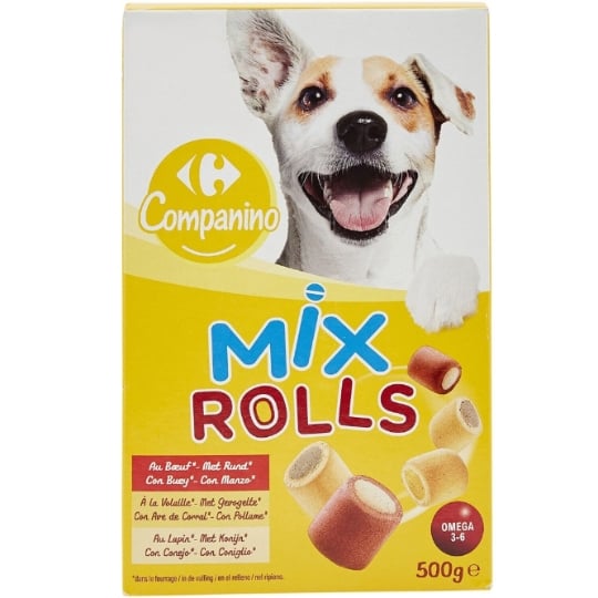 Friandises Pour Chien Adulte Fourrés Viandes Mix Rolls CARREFOUR COMPANINO