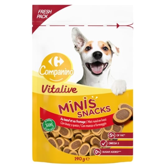 Friandises pour Chien Adulte Bœuf Fromage Vitalive CARREFOUR COMPANINO