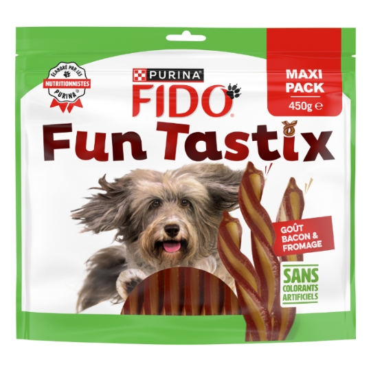 Friandises Pour Chien Adulte Bacon Fromage Fun Tastix FIDO