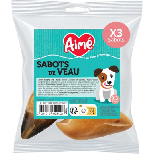 Friandises Sabots de Veau pour Chien Adulte AIME