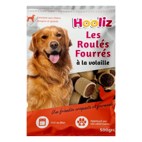 Friandises pour Chien Adulte Roulés Fourrés Volaille HOOLIZ