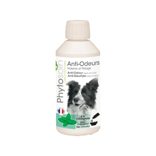 Aliment Complémentaire pour Chien Anti-odeurs Haleine et Pelage à la Chlorophylle PHYTOSOIN