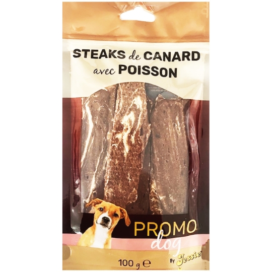 Friandises pour Chien Steak de Canard et Saumon PROMO DOG