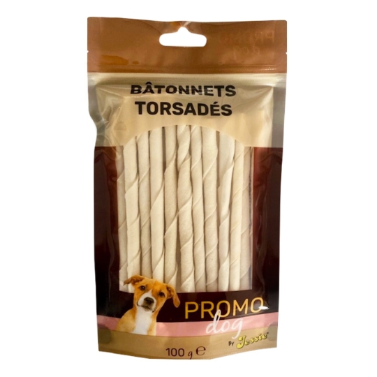 Friandises pour Chien Bâtonnets Torsadés Poulet PROMO DOG