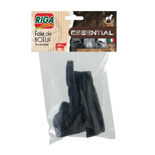 Friandises pour Chien Adulte 100% Foie De Boeuf Essential RIGA
