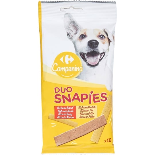 Friandises Pour Chien Adulte Duo Poulet Boeuf CARREFOUR COMPANINO