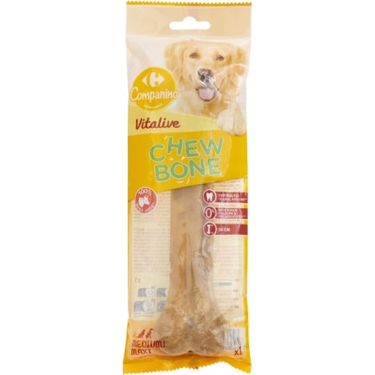 Os à Mâcher Pour Chien Grand +25kg Hygiène Bucco Dentaire Boeuf CARREFOUR COMPANINO