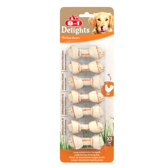 Os à Mâcher Pour Chien Petit <10kg Poulet 8 IN 1
