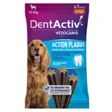 Friandises pour Chien Adulte Moyen 10-25kg Action Plaque Hygiène Bucco-Dentaire Poulet DentActiv VETOCANIS