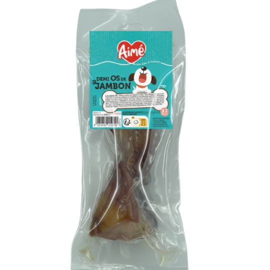 Os à Mâcher Pour Chien Grand +25kg Hygiène Bucco Dentaire Jambon AIME