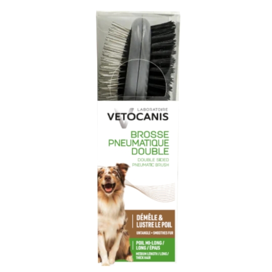 Brosse Pneumatique Double Poil Mi-Long Long Épais VETOCANIS