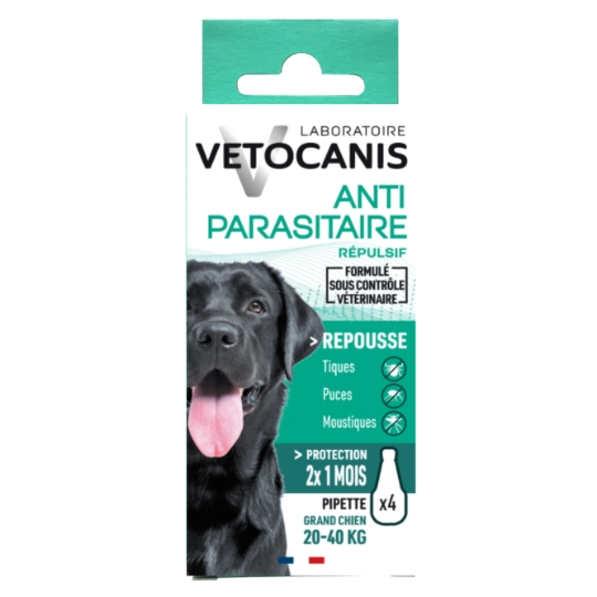 Antiparasitaire Pipette pour Chien Grand 20-40kg VETOCANIS