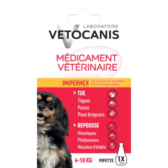 Antiparasitaire Pipette pour Chien Petit 4-10kg VETOCANIS